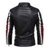 Męska skóra Faux Men żółta kurtka PU Patchwork Biker s Casual płaszcz z suwakiem męski motocykl Slim Fit futrzana podszewka odzież wierzchnia 220922