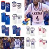 SJ NCAA College Kansas Jayhawks Basketball Jersey 5 Elijah Elliott 0 Thomas Robinson 15 Tyshawn Taylor 13 Walt Wesley Custom Stitched