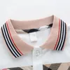 Boys Girls Polo Shirts Clothes Tops Turn-down Collar Autumn Long Sleeve T Shirt Kids Shirts Outwear