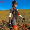 Cycling Jersey Sets Cafitte ladies cycling jersey Macaquinho GO mountain bike long-sleeved jumpsuit sportswear blue uniform suit 220922