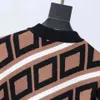 Diseñador de invierno Suéter de hombre Carta de cuello redondo Camisa de fondo de punto