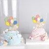 Fournitures festives ballon né joyeux anniversaire gâteau Topper bébé Cupcake Toppers pour les décorations de fête
