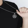 H￤nge halsband nuobing mode vintage satan pentagram h￤nge rostfritt st￥l boxkedja f￶r kvinnor m￤n charm smycken g￥va