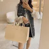 Shopping Bags Handbag Women's 2022 Large Capacity Open Fashion Felt Designer Tote Woven Bag Shop Online China