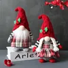 Dekoracje świąteczne ozdoby drzewa lalka Plush Zabawy Gnome Santa Holiday Home Decoration Rok 2023 Natal Navidad 220921