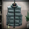 Hommes Down Parkas Gilet Hiver Chaud Blanc Canard Puffy Rembourré Gilet À La Mode Coupe-Vent Épais Veste Outwear Homme Vêtements 220922