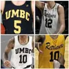 SJ NCAA College UMBC Retrievers Basketball Jersey 21 Sam Schwietz 22 Ricky Council II 23 Макс Курран 30 Даниэль Акин 33 Аркель Ламар обычай