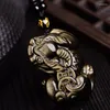 Pendant Necklaces Natural Gold Yaoshi Obsidian Crystal Jewelry Necklace Dance Lovers For Men Pendants Fashion Dropship