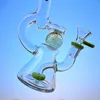 Glow in Dark Ball Narghilè Ciambella a fessura Perc Bong in vetro Soffione doccia Perc Tubi d'acqua 14mm Giunto femmina con ciotola Olio Dab Rigs