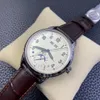 GR Factory 5320 Complex Function Business Watch 324 S Qオートマチックチェーンワインディングムーブメント40 mmレザーストラップサファイアクリスタルグラス