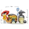 8 pièces figurines d'action du film animé Totoro Oh-Totoro les sœurs Bus chat lumière de route en résine mini jouets Artwares décorations de gâteau 2,5-10 cm/1-4 pouces de haut