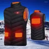 Piumino da uomo Parka da uomo Gilet riscaldato Zone Giacche elettriche Uomo Donna Abbigliamento sportivo Cappotto Giacca riscaldante USB termica in grafene per il campeggio