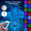Night Lights 316 Colors Touching Control Rose Crystal Lamp Bedside Table Room Holiday Touch Diamond Rechargeable LED Lighting8617789