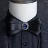Bow Ties Formal Men Women Wedding Neck Collar Shirt Ribbon Tie Cravat Gentleman Necktie Rhinestone Crystal Bowtie Christmas Accessory