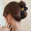 Faixa de cabelo feminina de luxo para mulheres Grampo de cabelo preto clássico com fivela de ouro da moda Grampos de cabelo grampos de cabelo garras