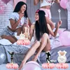 Forniture festive Rose Gold Bride To Be Cake Toppers per cupcake Abito da sposa per fidanzamento Addio al nubilato Addio al nubilato Decorazioni per feste di addio al nubilato