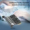 Компьютерные кабели PCI-E до USB Adapter Poard 3.0 Высокая скорость передачи данных с 7 портами 2022