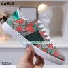 Slippers Casual Shoes Classic Flats Designer Sneakers Leather Trainers Fashion Luxury Stripes Red Green For Men Women Chaussures Lace Up Trend