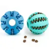 Toys de animais de estimação para cão de elasticidade interativa Bola de borracha natural que vaza bolas limpas de gato brinquedos de mastigar