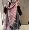 2023 Fashion Paris Design 100% Cashmere Scarf Heren en Dames dezelfde merkbrief Sjaal Grote sjaal Warm verdikte wol 70 cm x 180 cm