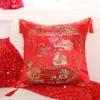 Pillow Wedding Decorative Pillows Case Chinese Culture Style Cover Home Decor Red Pillowcase 45x45cm