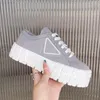 New Gabardine Nylon Casual Shoes Designer Sneakers Women Loafers Brand Wheel Trainers Luxury Canvas Sneaker Fashion Platform Solid Heighten Shoe With Box eur 35-41