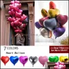 Dekoracja imprezy 10pcs 10 cali różowa folia folia balony ślub ślub wszystkiego najlepszego z okazji urodzin adt aluminium loversaire ballons yydhhome dhe8b