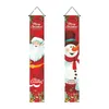 Christmas flag hanging indoor door decorations party pull flag atmosphere