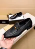 Mix 2021 Modeller italiensk lyxdesigner Leathers klänningskor Toppläder bröllopsfest män skoess mocka mode loafers häl skoess storlek 38-45