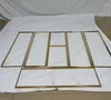 Party Decoration Panel Stainless Steel Hollow Out Hexagon Gloss Gold Wedding Backdrop