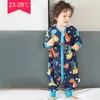 Pajamas Spring Summer Thin Muslin Sleeping Bag Baby Soft Breathable Cartoon Child Boy Split Leg Sleepwear 1 12 Years Kid Clothes 220922