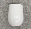 Tazas Vasos de vino de sublimación de 12 oz Tazas de huevo de acero inoxidable Botellas de agua con doble aislamiento Copas de vino Copas de café Vasos de leche A12