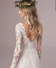 Sukienka ślubna Białe tiulowe tiulowe aplikacje koronkowe w szpic w szyku nutka bez pleców elegancka sukien ślubna długość podłogi vestidos de novia