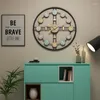 Wall Clocks European And American Mute Simple Clock Modern Craft Iron Living Room Decoration Creative