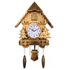 Wall Clocks Luxury Cuckoo Clock Living Room Watch Children's Bedroom Bird Swing Pendulum Watches Home Decor Pendule Murale