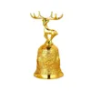 Christmas Decorations Deer Christmas Tree Hand Bell Dinner Bells for el Bar Service Christmas Ornament 220921