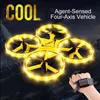 Simulatorer UFO RC Mini Quadcopter Induktion Drone Smart Watch Remote Sensing Gest Aircraft Hand Control Drone Altitude Håll barnen