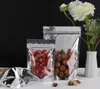 Verpakkingszakken 300 stks Mylar Stand -Up Aluminium Foly Clear pakket Pack Bags voor voedsel opbergopslag hersluitbare ritssluiting met ritssluiting