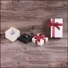 Other Fashion White Fancy Paper Gift Box For Necklace Ring Bracelet Cardboard With Big Red Ribbon Bow Drop Delivery 2021 J Bdejewelry Dhuls