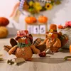 Fournitures festives, décorations de poupée de dinde de Thanksgiving pour la maison intérieure avec des chapeaux en peluche, table d'animaux