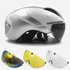 Cycling Helmen Wildside Aero Bicycle Timetrial 3 Len Magnetic Buckle Riding Goggle Bike Road Casco Ciclismo T220921