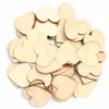 Party Dekoration 50 teile/los 25-50mm Holz Farbe Blank Herz Scheiben Scheiben für DIY Handwerk Verzierungen Weihnachten Hochzeit drop NewDHBEST Dhczm