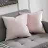 Almohada Terciopelo Funda de almohada Color sólido Cuadrado 45 Funda de sofá Nórdico Hogar Decorativo