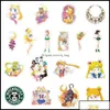 Autocollants muraux 50pcs / set Sailor Moon Girls Imperpose pour le cahier ordinateur portable Guitare Car autocollant Drop Livraison Oth0E