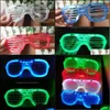 Décoration de fête Clignotant Led Lumière Lunettes Pour Anniversaire Drôle Tricky Fluorescent Lumineux Rave Costume Dj Lumineux Goutte De Packing2010 Dhqg6