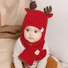 Scarves Wraps Hats Scarves Gloves Sets Doit hats for children kids baby Beanie little deer kid boys Knit winter 2 pcs fur girls hat and scarf 220921