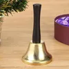 Party Supplies Christmas Hand Bell Gold Silver Color Santa Claus Jingle Bells Cristmas Decoration For Home Celebrate Rattle Xmas Year