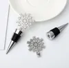 Bar Tools Winter Wedding Favors Silver Färdig snöflingan Vinpropp med enkla paket Julfestdekorativ RRB15665