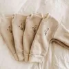 Ensembles de vêtements Bébé filles vêtements ensemble polaire broderie Daisy pull sweat Jogger pantalon ensemble filles hauts survêtement enfant en bas âge Gir1616555