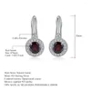 Stud Earrings GEM39S BALLET 210Ct Round Natural Red Garnet Gemstone 925 Sterling Silver For Women Wedding Fine Jewelry6778506